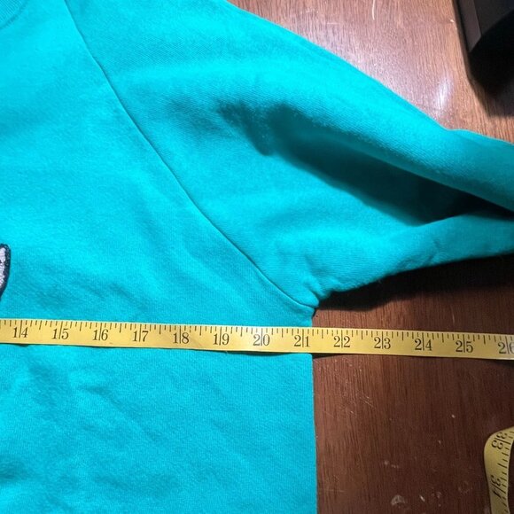 Vintage Porky Loop Stitch Patch Crewneck Sweatshirt Women XL US Made Looney Tune - Picture 7 of 8